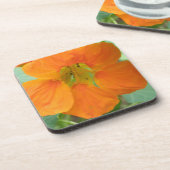 Hübsch Orange Nasturtium Blume Cork Untersetzer (Linke Seite)