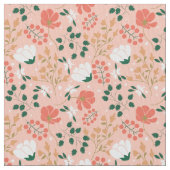 Hübsch Orange Pink Floral Stoff (Nahaufnahme)