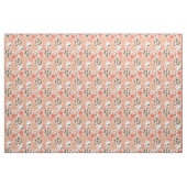 Hübsch Orange Pink Floral Stoff (Fat Quarter (45,7 x 55,9 cm))