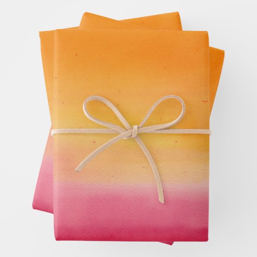 Hübsch Orange Rosa Farbe Geschenkpapier Set (Beispiel)