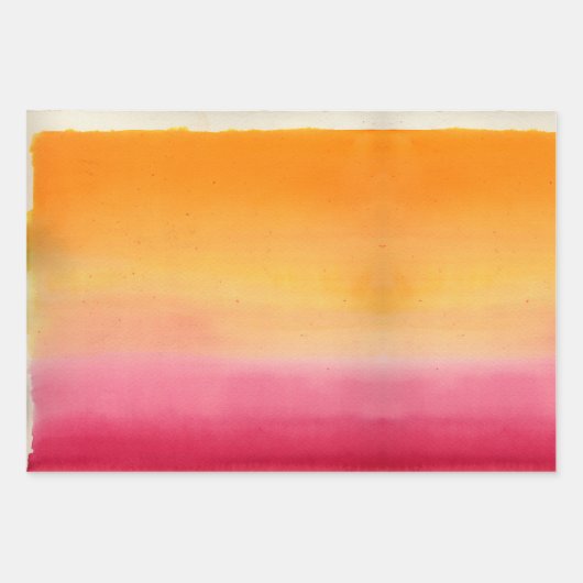 Hübsch Orange Rosa Farbe Geschenkpapier Set (Vorderseite)