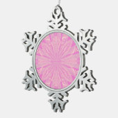 Hübsch Orchid Lila Schöne Abstrakte Blume Schneeflocken Zinn-Ornament (Rechts)