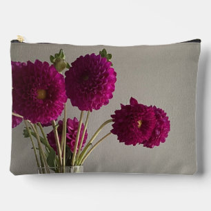 Hübsch Original Dahlia Blume Foto +Individuelle Na Zubehörtasche