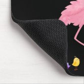 Hübsch Ostern Flamingo mit Ostern Korb Ostern Mousepad (Ecke)