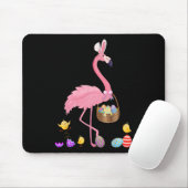 Hübsch Ostern Flamingo mit Ostern Korb Ostern Mousepad (Mit Mouse)