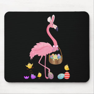 Hübsch Ostern Flamingo mit Ostern Korb Ostern Mousepad