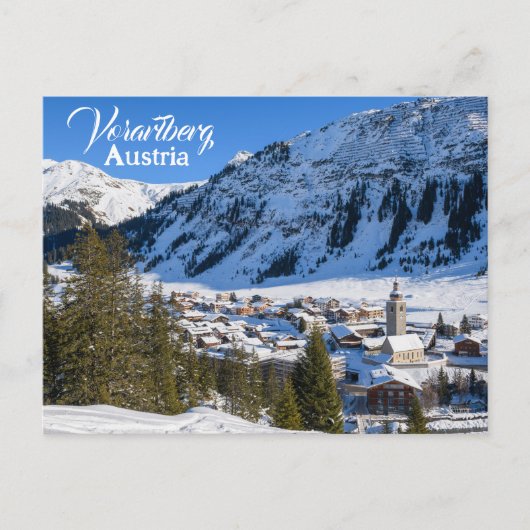 Hübsch Österreich Lech am Arlberg Vorarlberg Postkarte (Vorderseite)