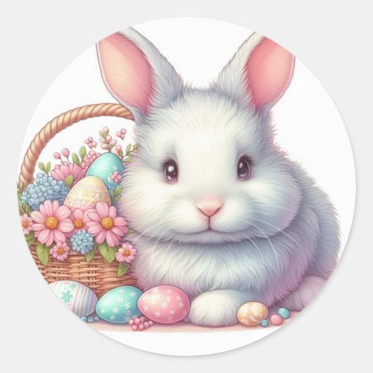 Hübsch Ostersonnige Pastete Runder Aufkleber (Vorderseite)