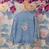 Hübsch Pachy Pink Hummingbird mit Monogrammname Jeansjacke