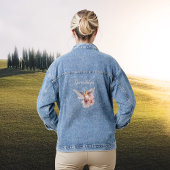 Hübsch Pachy Pink Hummingbird mit Monogrammname Jeansjacke