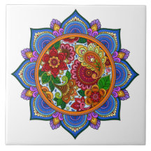 Hübsch Painted Floral Mandala