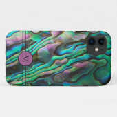 Hübsch Painterly Paua Abalone Initial Phone Case (Rückseite (Horizontal))