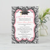 Hübsch Paisley Abschluss Einladung (Stehend Vorderseite)