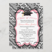 Hübsch Paisley Abschluss Einladung (Vorne/Hinten)
