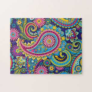 Hübsch Paisley Colorful Floral Puzzle