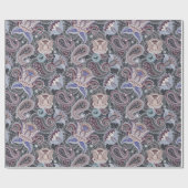 Hübsch Paisley Floral Pattern Vintag Geschenkpapier (Flach)