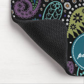 Hübsch Paisley in den reichen Pfauenfarben Mousepad (Ecke)