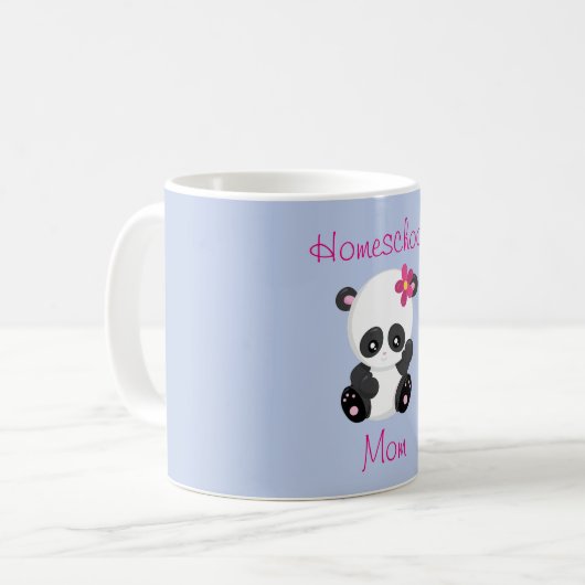 Hübsch Panda Homeschool Mama Kaffeetasse (Vorderseite Links)