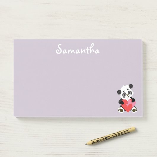 Hübsch Panda Post-it Klebezettel (Auf Schreibtisch)