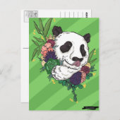 Hübsch Panda Postkarte (Vorne/Hinten)