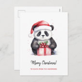 Hübsch Panda Santa Merry Weihnachten (Vorne/Hinten)
