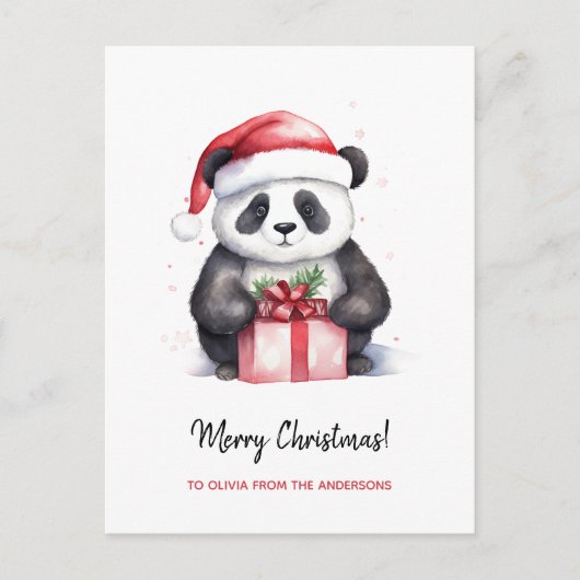 Hübsch Panda Santa Merry Weihnachten (Vorderseite)