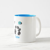 Hübsch Panda White und Blue Zweifarbige Tasse (VorderseiteRechts)