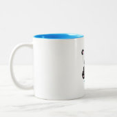 Hübsch Panda White und Blue Zweifarbige Tasse (Links)