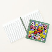 Hübsch Pansy Collage Individuelle Name Notizblock (Innenseite)