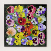Hübsch Pansy Collage Jigsaw Puzzle (Horizontal)