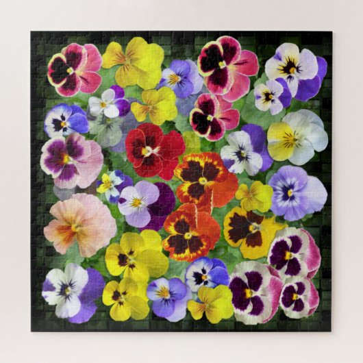 Hübsch Pansy Collage Jigsaw Puzzle (Horizontal)