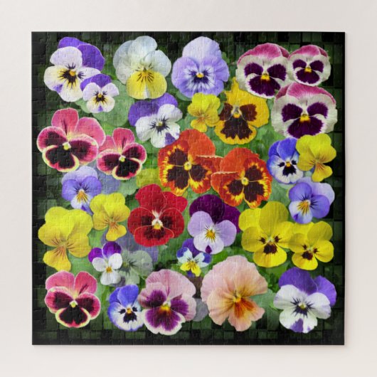 Hübsch Pansy Collage Jigsaw Puzzle (Vertikal)