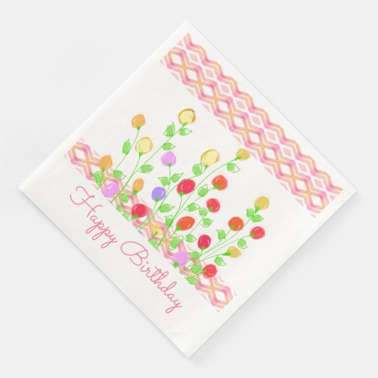 Hübsch Paper Birthday Dinner Napkin Serviette (Ecke)