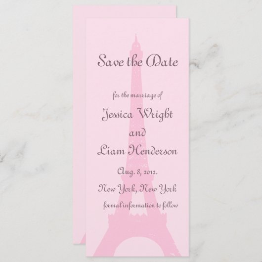 Hübsch Paris Save the Date (Vorne/Hinten)