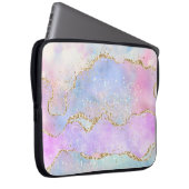 Hübsch Pastel Agate | Gold Glitzer Vein Watercolor Laptopschutzhülle (Vorne Rechts)