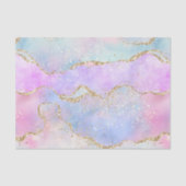Hübsch Pastel Agate | Gold Glitzer Vein Watercolor Seidenpapier (Vorderseite)