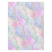 Hübsch Pastel Agate | Gold Glitzer Vein Watercolor Tischdecke (Vorderseite)