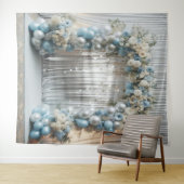 Hübsch Pastel Blue Balloon Arch Hanging Wandteppich (Beispiel (Horizontal))