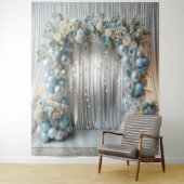 Hübsch Pastel Blue Balloon Arch Hanging Wandteppich (Beispiel)