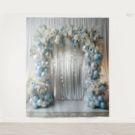 Hübsch Pastel Blue Balloon Arch Hanging Wandteppich