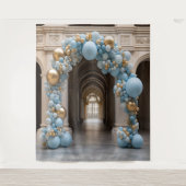 Hübsch Pastel Blue Balloon Arch Hanging Wandteppich (Vorderseite)