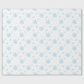 Hübsch Pastel Blue Christmas Snowflake Geschenkpapier (Flach)