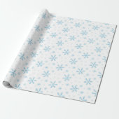 Hübsch Pastel Blue Christmas Snowflake Geschenkpapier (Ungerollt)