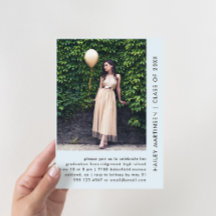 Hübsch Pastel Blue Two Foto Graduation Party