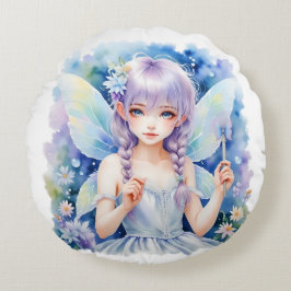 Hübsch Pastel Fairy Rundes Kissen