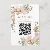 Hübsch Pastel Floral Wedding RSVP QR Begleitkarte (Vorderseite)