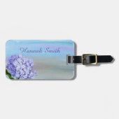 Hübsch Pastel Lila Hydrangea Wasserfarbe Gepäckanhänger (Vorderseite horizontal)