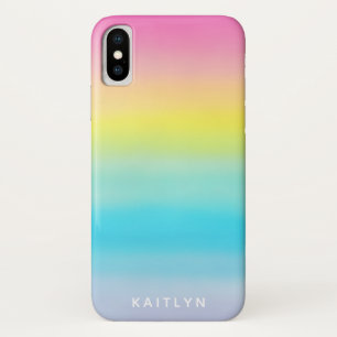 Hübsch Pastel Ombre Rainbow Name Girl Case-Mate iPhone Hülle