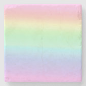 Hübsch Pastel Ombre Rainbow Steinuntersetzer (Vorderseite)