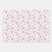 Hübsch Pastel Pink Baby Girl Geschenkpapier Set (Vorderseite 2)